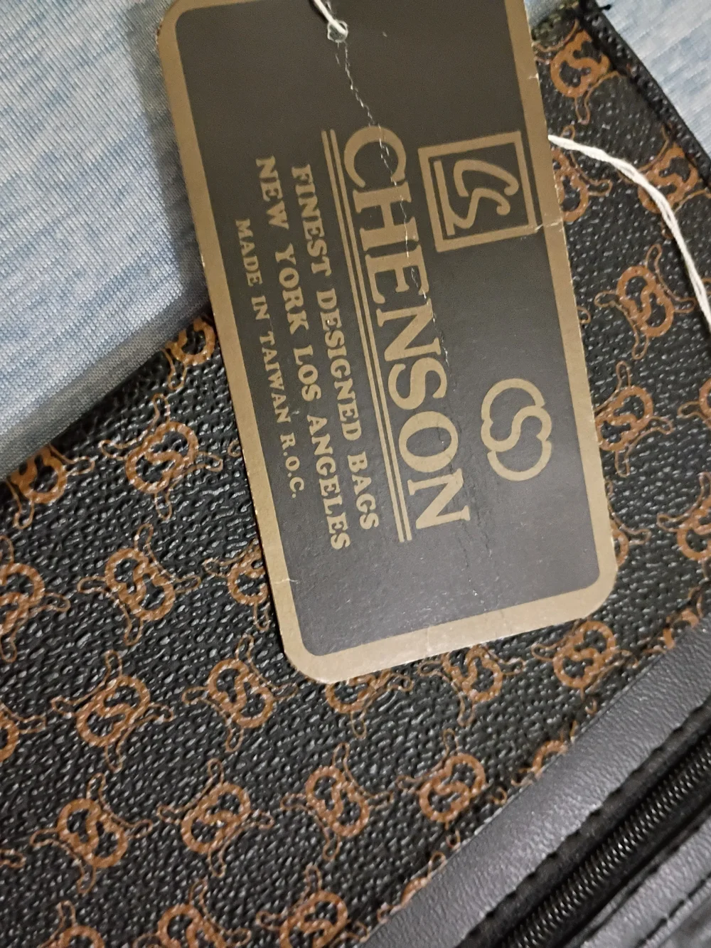 Black/Brown Unisex Zip Wallet with Card Slots